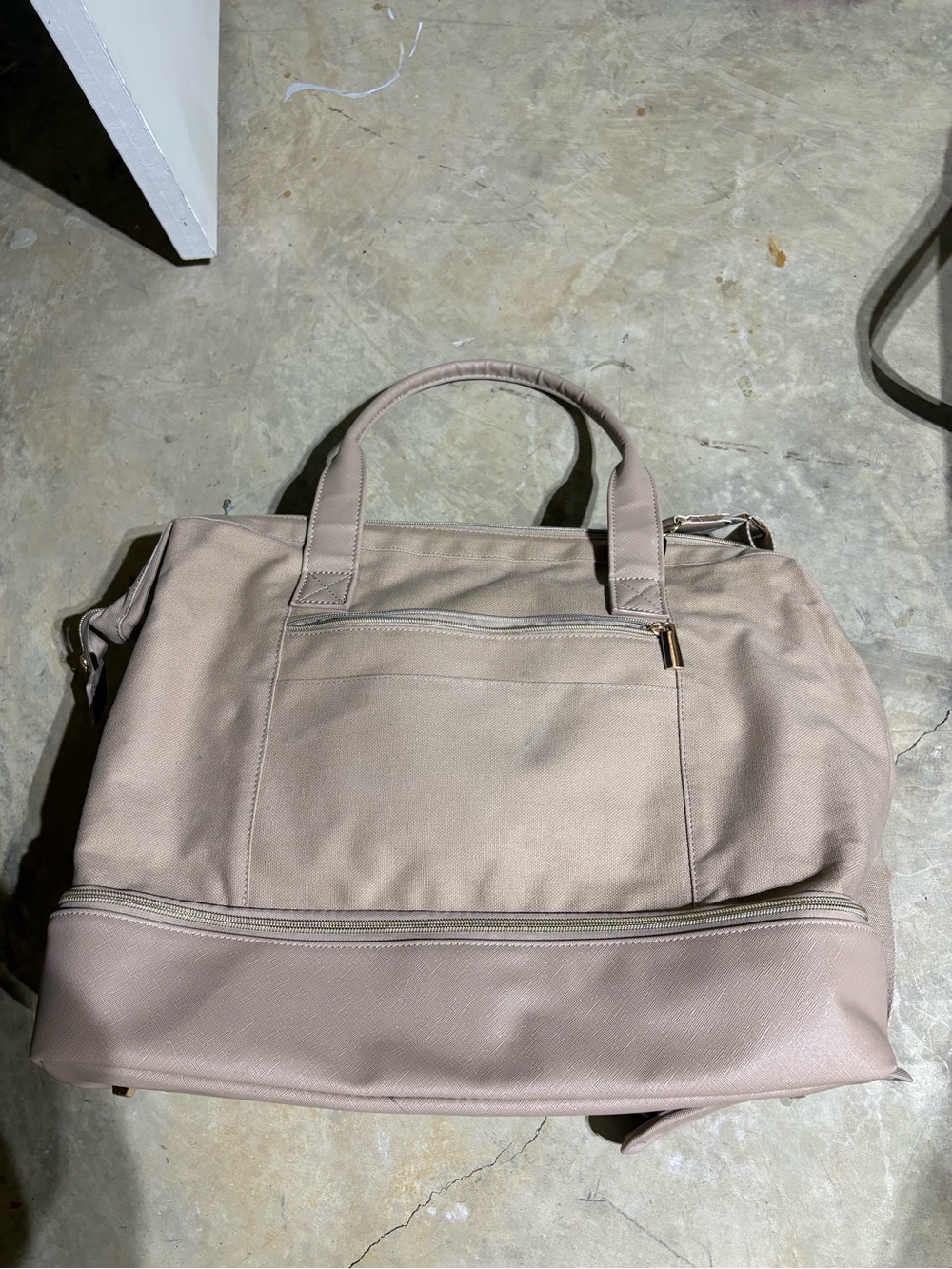 Blush Pink Two-Tone Weekender Tote